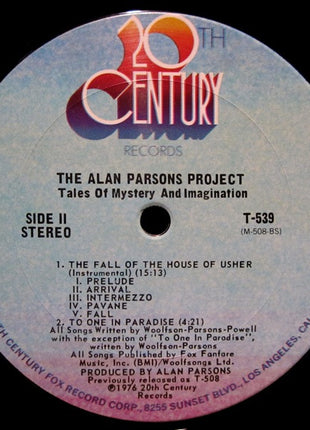The Alan Parsons Project : Tales Of Mystery And Imagination (LP, Album, RE, San)