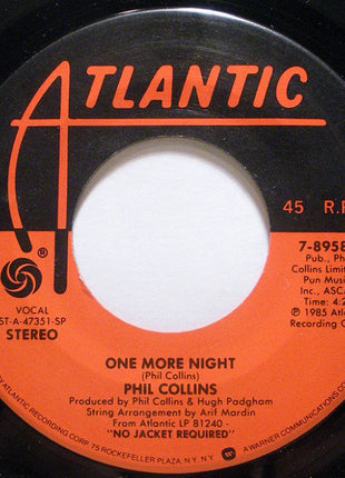 Phil Collins : One More Night (7", Single, SP)