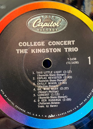 Kingston Trio : College Concert (LP, Album, Mono, Scr)