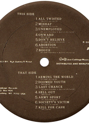 Kraut (2) : An Adjustment To Society (LP, Album)