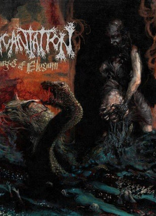 the album cover for Incantation - Dirges Of Elysium (Uk)