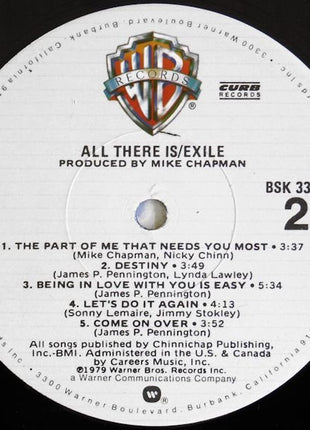 Exile (7) : All There Is (LP, Album, Jac)