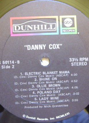 Danny Cox : Danny Cox (LP, Album, Gat)