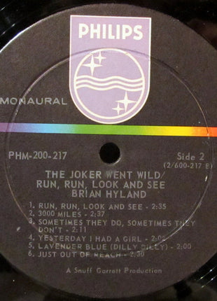 Brian Hyland : The Joker Went Wild / Run, Run, Look And See (LP, Album, Mono)