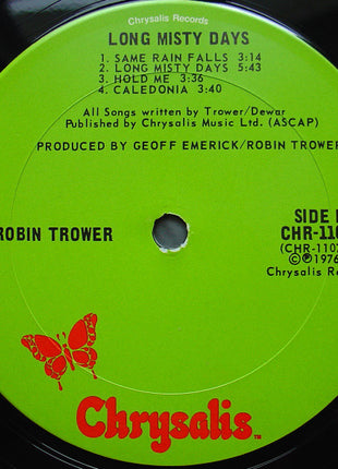 Robin Trower : Long Misty Days (LP, Album, Pit)