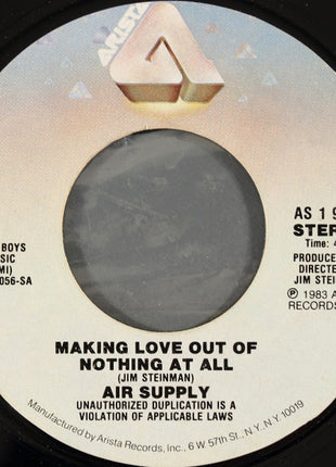 Air Supply : Making Love Out Of Nothing At All (7", Styrene, Ind)