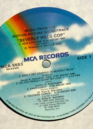 Various : Beverly Hills Cop (Music From The Motion Picture Soundtrack) (LP, Comp, Glo)