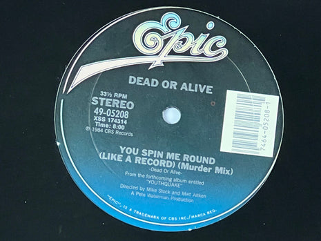 Dead Or Alive : You Spin Me Round (Like A Record) (Murder Mix) (12", Single)