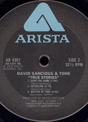 David Sancious & Tone* : True Stories (LP, Album, Ter)