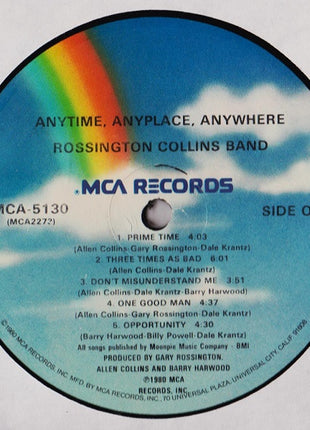 Rossington Collins Band : Anytime, Anyplace, Anywhere (LP, Album, Glo)