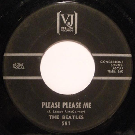 The Beatles : Please Please Me (7", Single, Bla)