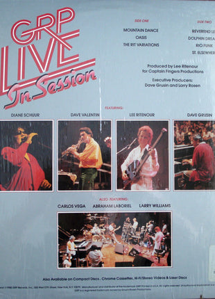 Dave Grusin, Lee Ritenour, Diane Schuur, Dave Valentin : GRP Live In Session (LP, Album, RE)