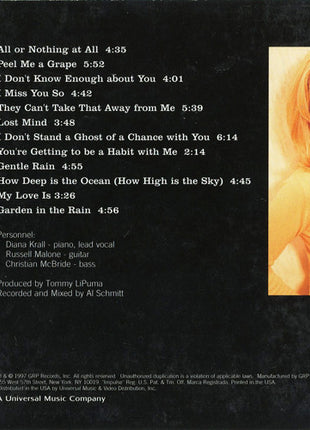 Diana Krall : Love Scenes (CD, Album)