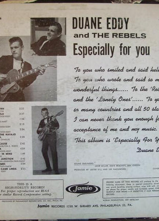 Duane Eddy And The Rebels : Especially For You (LP, Album, Mono)