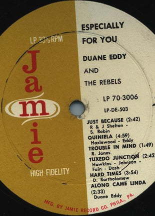 Duane Eddy And The Rebels : Especially For You (LP, Album, Mono)