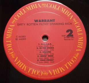 Warrant : Dirty Rotten Filthy Stinking Rich (LP, Album)