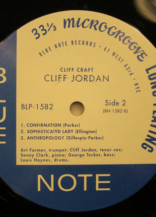 Cliff Jordan* : Cliff Craft (LP, Album, RE)