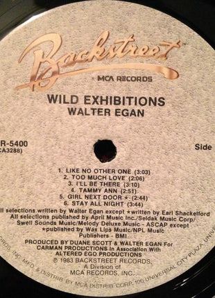 Walter Egan : Wild Exhibitions (LP, Album)