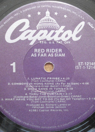 Red Rider : As Far As Siam (LP, Album, Jac)