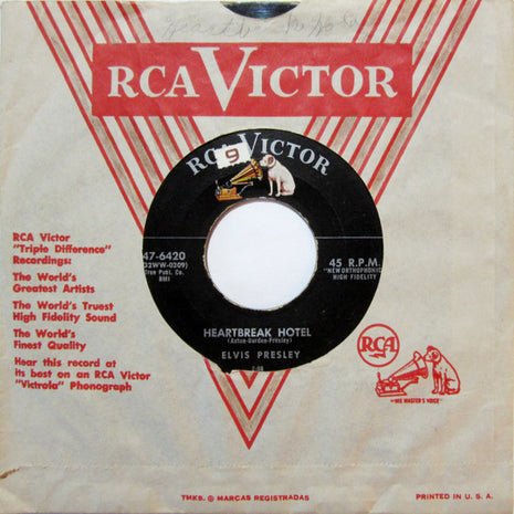 Elvis Presley : Heartbreak Hotel / I Was The One (7", Single, Roc)
