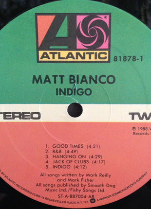 Matt Bianco : Indigo (LP, Album)