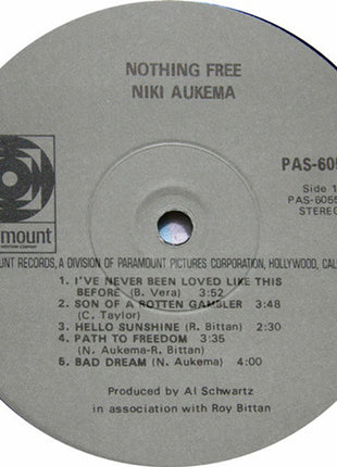 Niki Aukema : Nothing Free (LP, Album)