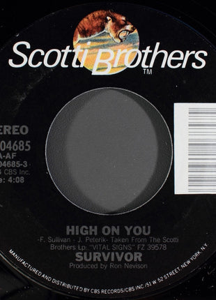 Survivor : High On You (7", Single, Styrene, Pit)