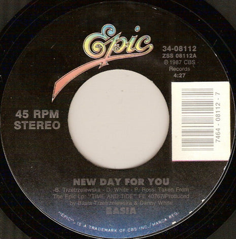Basia : New Day For You (7", Single, Styrene, Car)