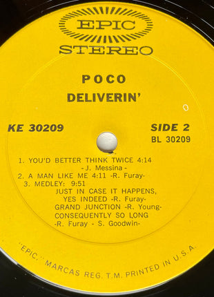 Poco (3) : Deliverin' (LP, Album, Pit)