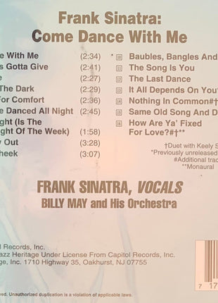 Frank Sinatra : Come Dance With Me (CD, Album)