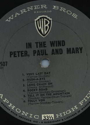 Peter, Paul & Mary : In The Wind (LP, Album, Mono)