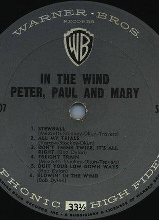 Peter, Paul & Mary : In The Wind (LP, Album, Mono)