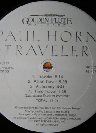 Paul Horn With Christopher Hedge : Traveler (LP, Album)