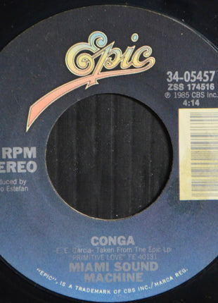 Miami Sound Machine : Conga (7", Single, Styrene, Pit)