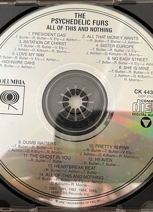 The Psychedelic Furs : All Of This And Nothing (CD, Comp, RP)