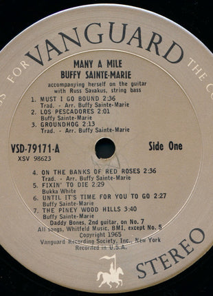 Buffy Sainte-Marie : Many A Mile (LP, Album, RP, Pit)