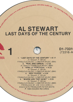 Al Stewart : Last Days Of The Century (LP, Album, All)