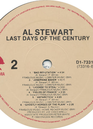 Al Stewart : Last Days Of The Century (LP, Album, All)