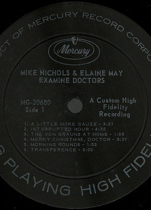 Mike Nichols & Elaine May : Examine Doctors (LP, Album, Mono)