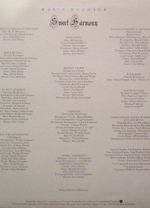 Maria Muldaur : Sweet Harmony (LP, Album, Ter)