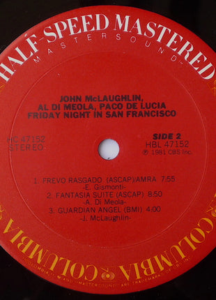 Al Di Meola, John McLaughlin, Paco De Lucía : Friday Night In San Francisco (LP, Album, Hal)