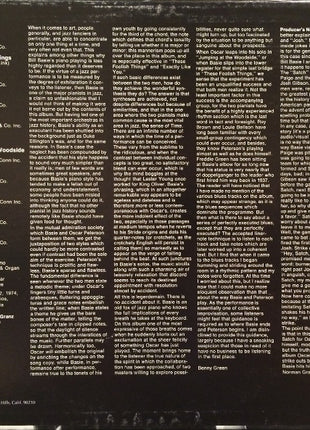 Oscar Peterson And Count Basie : "Satch" And "Josh" (LP, Album)