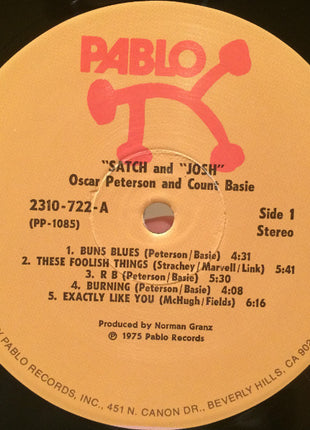 Oscar Peterson And Count Basie : "Satch" And "Josh" (LP, Album)