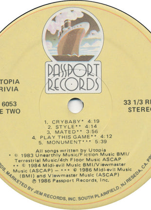 Utopia (5) : Trivia (LP, Comp, Hub)