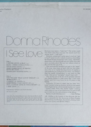 Donna Rhodes : I See Love (LP, Album, Pit)