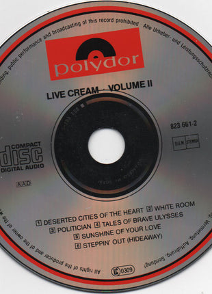 Cream (2) : Live Cream Volume II (CD, Album, RE)