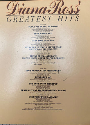 Diana Ross : Diana Ross' Greatest Hits (LP, Comp, Mon)