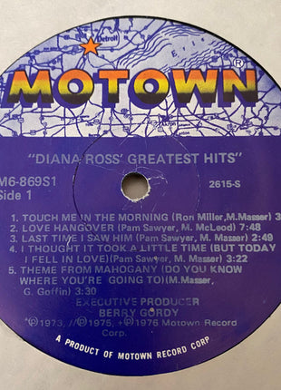 Diana Ross : Diana Ross' Greatest Hits (LP, Comp, Mon)