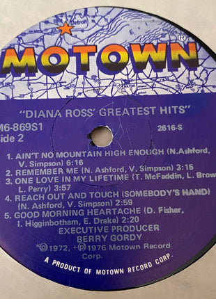 Diana Ross : Diana Ross' Greatest Hits (LP, Comp, Mon)