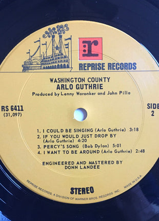 Arlo Guthrie : Washington County (LP, Album, Pit)